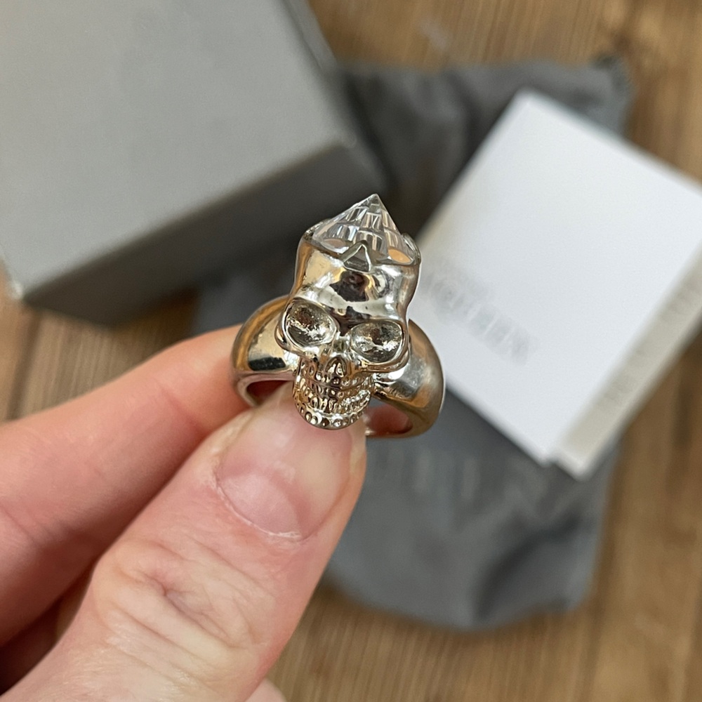 Alexander McQueen Skull stud Ring 7